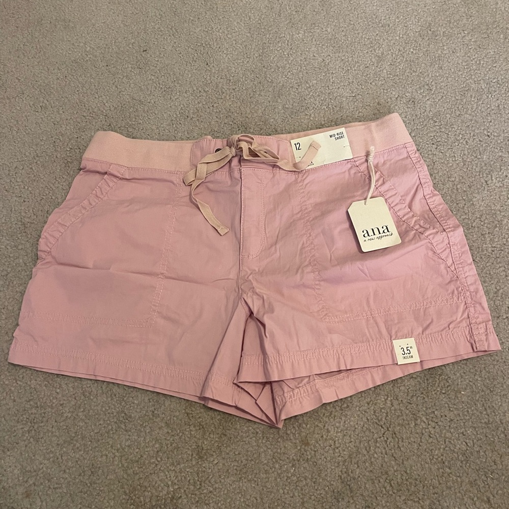 a.n.a Pink Cargo Shorts with Adjustable Drawstring